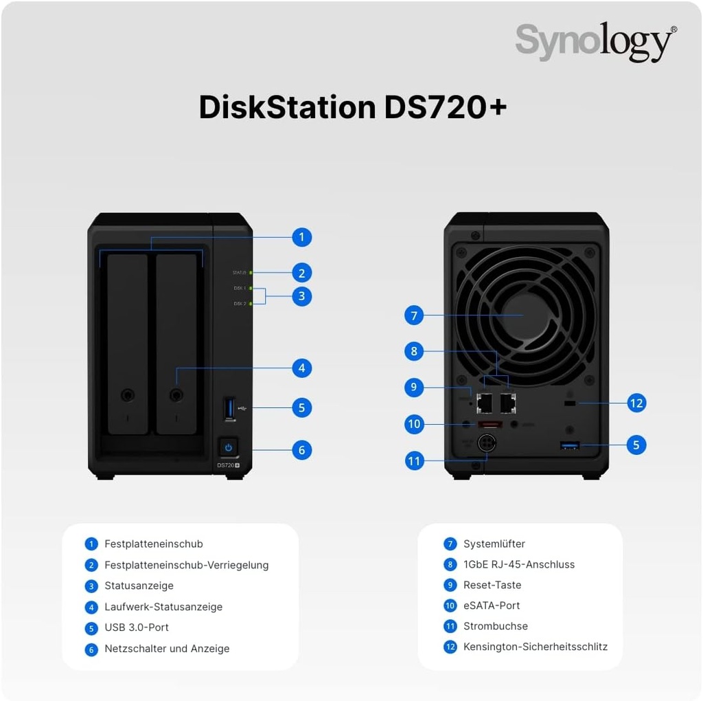 NAS - Synology 2 Baies